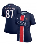 Paris Saint-Germain Joao Neves #87 Hjemmedrakt Dame 2024-25 Korte ermer